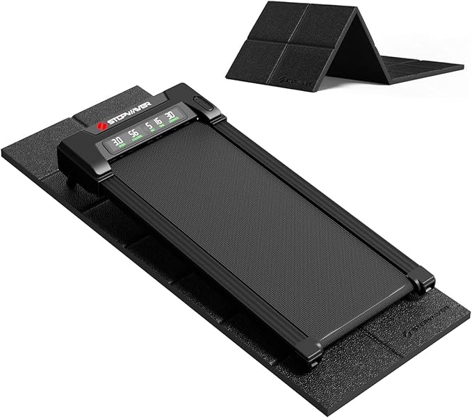 Stepwaver Walking Pad Mat for Carpet Floor, 68"x24", Treamill Mat for Hardwood Floors, High Density, 1/3 Thickness, Folable, Floor Protection for Bike, Elliptical, Treadmill