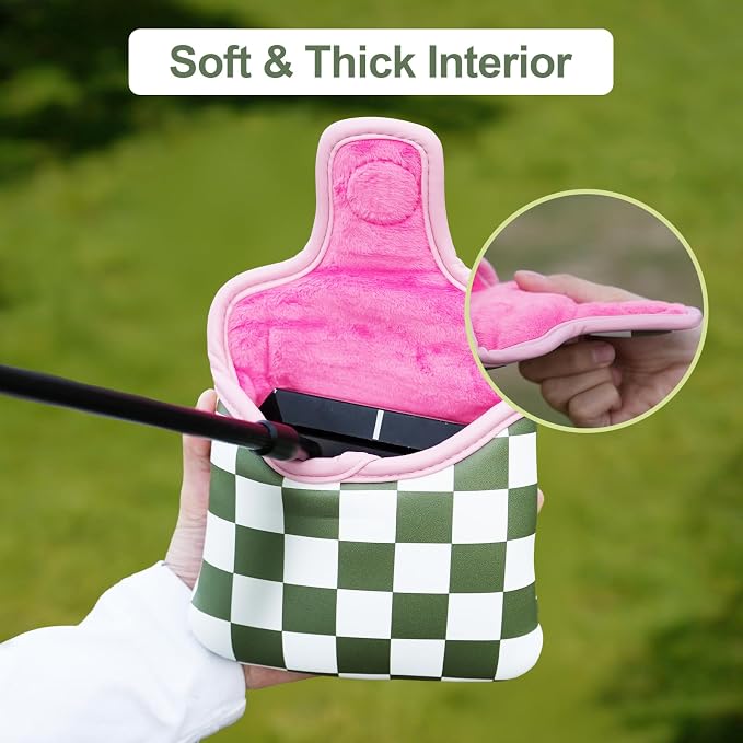 Craftsman Golf Club Cover Golf Head Cover for Driver Fairway Hybrid/Utility Woods Headcover Set Putter Head Cover for Mallet Blade DF3