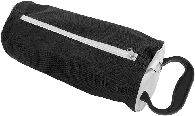 Golf Ball Retriever with Detachable Plastic Tube, Golf Balls Pickup Bag, Holds Up to 80 Balls, Rubber Handle for Easy Collection on Course or Practice Range