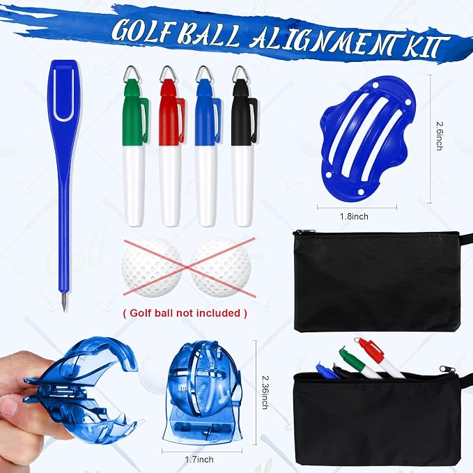 Syhood 21 Pcs Golf Accessories Kit Cleaning Kit Include Golf Brush, Towel, Groove Sharpener, Divot Repair Tool, Ball Alignment Portable Tool Gifts Graduation for Men
