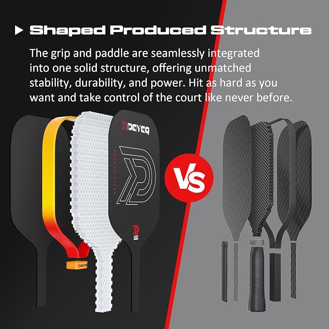 DGYGQ Pickleball Paddles with Polypropylene Honeycomb Core, T700SC Power Carbon Fiber Pickleball Paddle, Increased Power for Ultimate Spin & Consistency