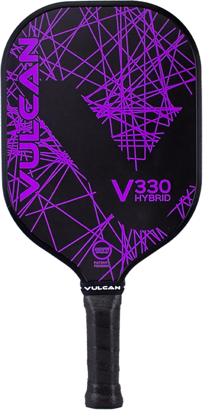 Vulcan | V330 Pickleball Paddle | Hybrid Performance | Polypropylene Core - Fiberglass Surface | USAP Approved | Multiple Colors
