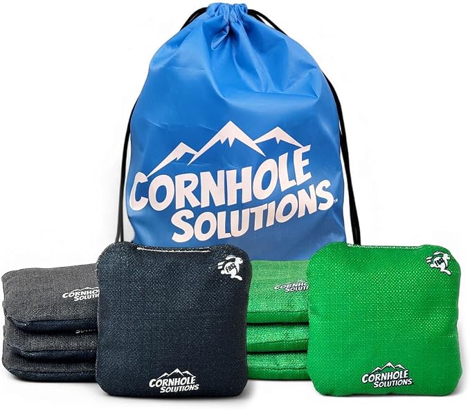 Cornhole Solutions Cornhole Bags Set of 8 – Regulation Pro Style 6x6 – Resin Filled + Tote Bag