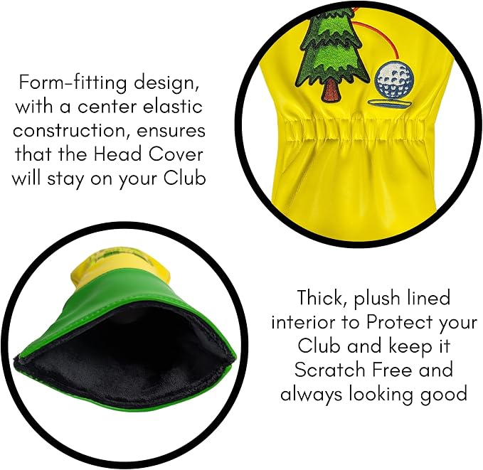 Foretra Driver Headcover | Premium Leather Golf Club Covers | Novelty Design Golf Head Covers Essential Golf Accessories for Men and Women | Universal Fit for Golfer Clubs
