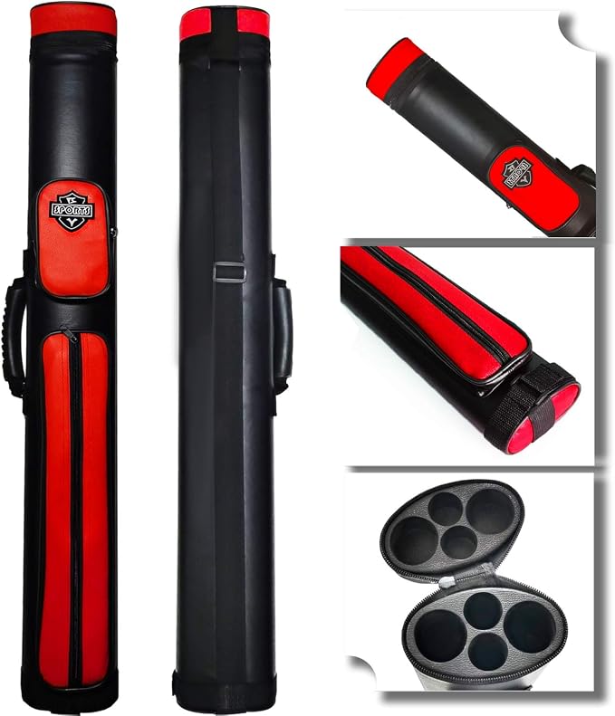 2x2 Hard cue case Oval Pool Cue Billiard Stick Carrying Case