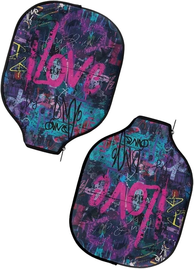 Pickleball Paddle Covers, Fits Standard Pickleball Racquets, Durable Zippered Paddle Cover Universal 8.6 x 11.4Inch