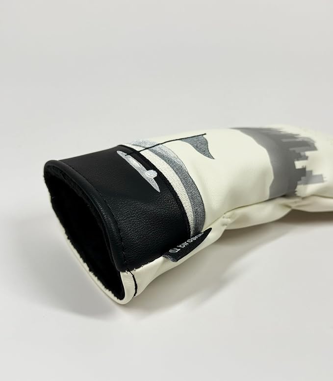Golf Headcover for Hybrids and Fairway Woods Premium Leather Head Cover. Digitally Printed and Embroidered Design.