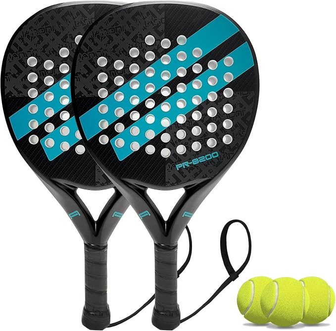 Padel Racket Carbon Fiber Surface with EVA Memory Flex Foam Core Lightweight Padel Racquet