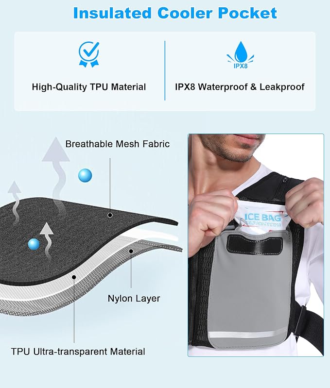 Cooling Vest for Men & Women - Ice Vest with 15pcs Ice Packs Short Cooling Jacket for Hot Weather Summer Work Sports, Adjustable & Reflective