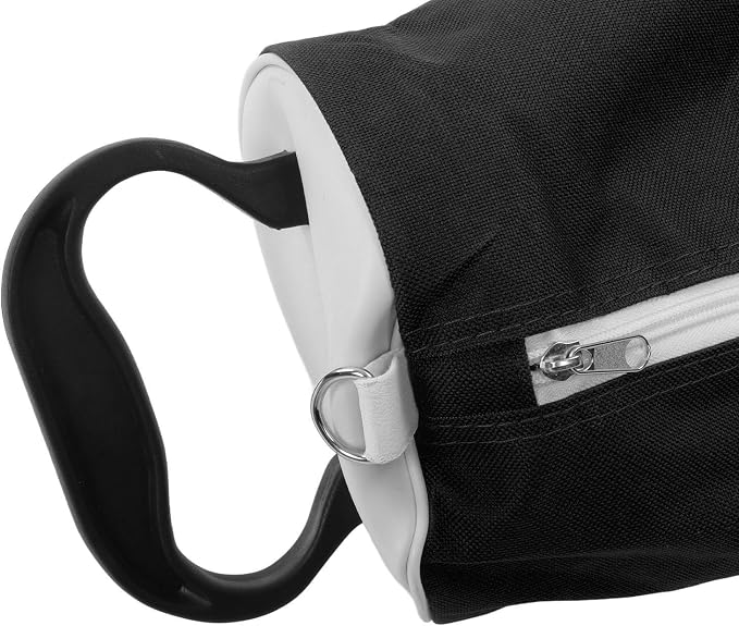 Golf Ball Retriever with Detachable Plastic Tube, Golf Balls Pickup Bag, Holds Up to 80 Balls, Rubber Handle for Easy Collection on Course or Practice Range