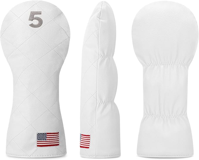Golf Club Covers for Driver, Fairway, Hybrids - 3 Options - Golf Driver Headcover/Golf Fairway Wood Head Cover/Hybrid Headcover for Men/Women Golfer