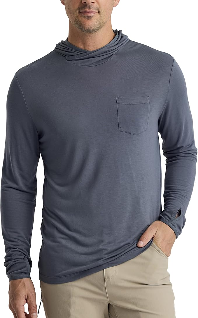 Free Fly Men's Lightweight Hoodie - UPF 20+ Sun Protection Hoodie for Men - Breathable Long Sleeve Sun Shirt for Fishing