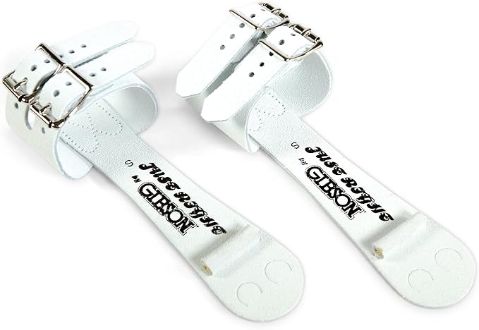 Gibson Athletic Just Right Uneven Bar Gymnastics Grips for Girls - Narrow Fit Leather Hand Grips for Gymnastics Bars - Gymnastics Equipment & Accessories, Made in USA
