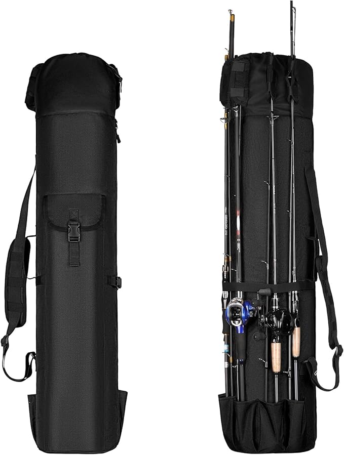 Fishing Pole Bag Rod Case, Folding Fishing Pole Bag Fishing Gear