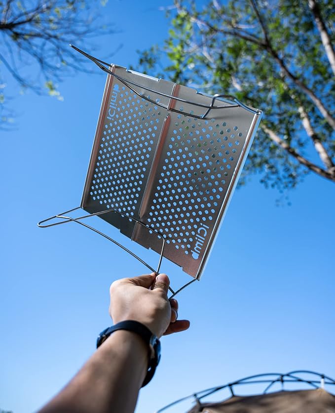 iClimb Mini Solo Folding Table Ultralight Compact for Backpacking Camping Hiking Beach Picnic (Blue - Mini)