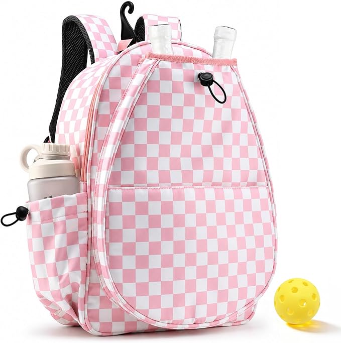 Mosthink Pickleball Racket Backpack Tennis Bag for Women Water-Resistant and Machine Washable Tennis Backpack，Lightweight Sports Bag for Pickleball, Badminton