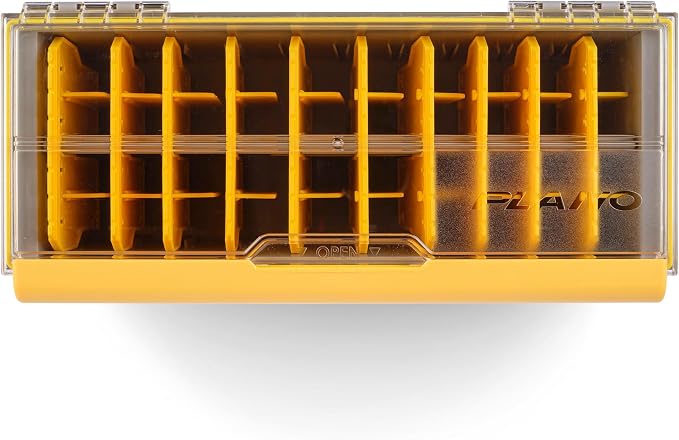 Plano EDGE Short Hang Box, Stores 40 Crankbaits, with Rust-Preventive Rustrictor, Dri-Loc Watertight Seal, WaterWick, DuraView Transparent Lid, Stackable Storage for Fishing Organization