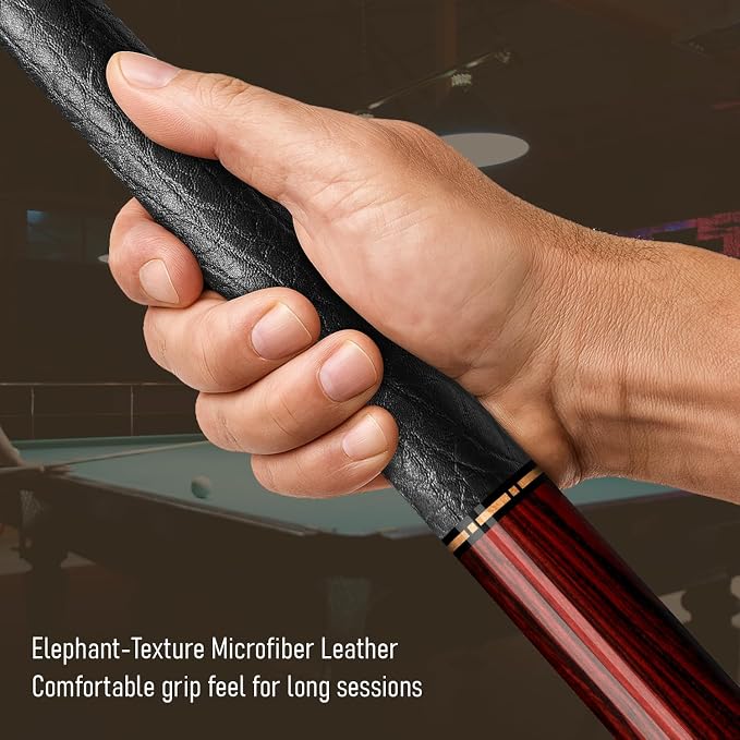 Series, Glass Fiber Pool Cue Stick, Uni-QR, 3/8-10, 5/16-18 Joint, Synthetic Leather Grip, 29" Glassfiber Shaft, 7-Layer Microfiber Tip