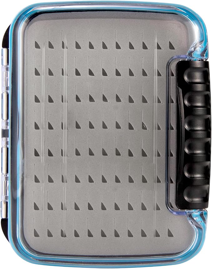 Dr.Fish Fly Fishing Box, Flies Storage Case Waterproof Silicone Double Sided Clam Fishing Jig Boxes Crappie Panfish Trout Small