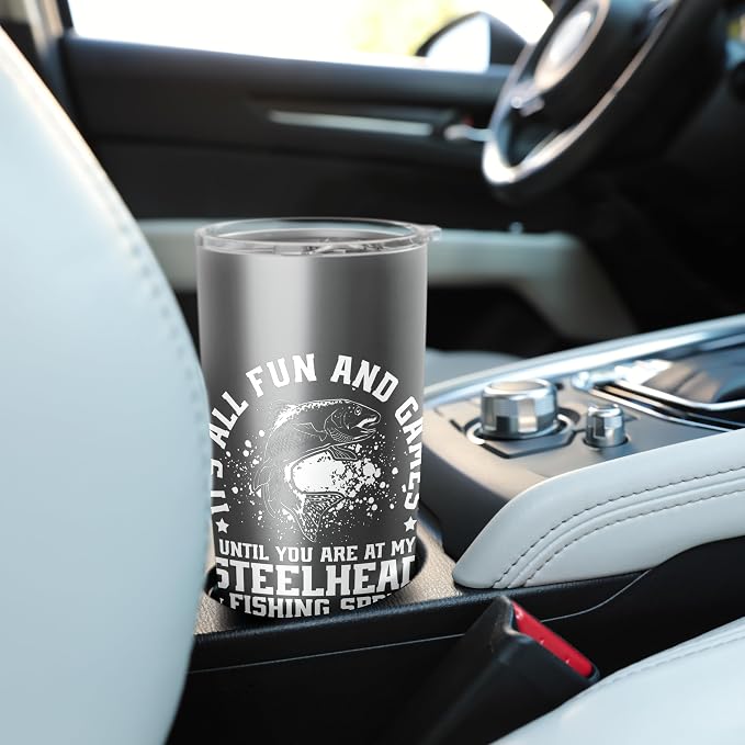 Steelhead Fisherman Gear Steelhead Fishing Net Fisher Stainless Steel Insulated Tumbler