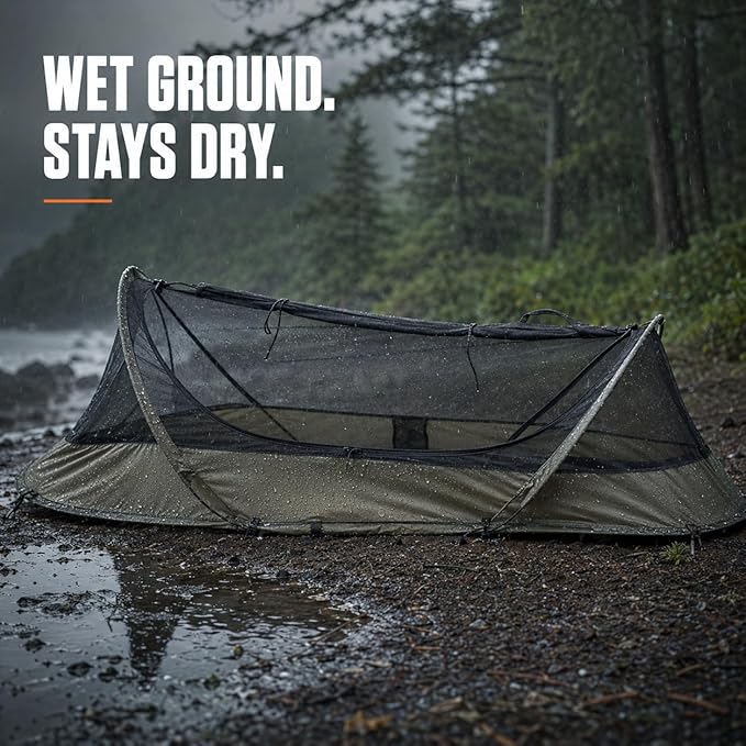 USGI Industries Bivy Tent | Lightweight Single Person Sleeping Net System for Outdoors, Camping, Survival, Hiking, Backpack | Mesh Protection