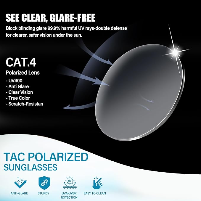 LVIOE Over Glasses Sunglasses Wrap Around Polarized Sunglasses for Men Women Fit Over Prescription Glasses with UV Protection