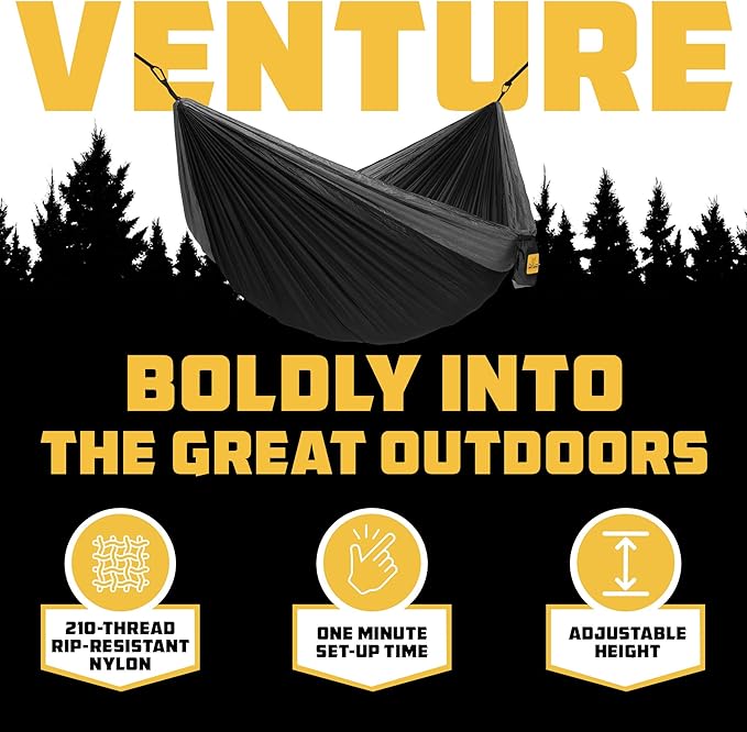 Wise Owl Outfitters Camping Hammock – up to 500lbs Portable Hammock with Tree Straps - Travel, Backpacking, Hiking, Outdoors Camping Gear - Single or Double