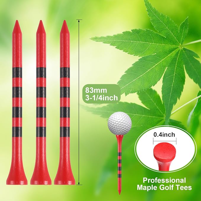 Vinsot 1000 Pcs Golf Tees Bulk 3-1/4'' Wooden Tees for Driving Range, Golf Club Accessories for Men Dad