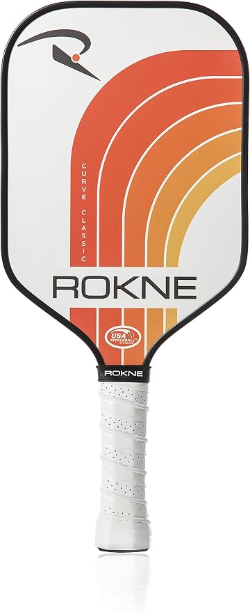 ROKNE Curve Classic Pickleball Paddle | USAPA Approved Fiberglass Pickleball Paddles | Precision Engineering & Comfort | ProGrit Texture for Max Spin & Power | Paddle