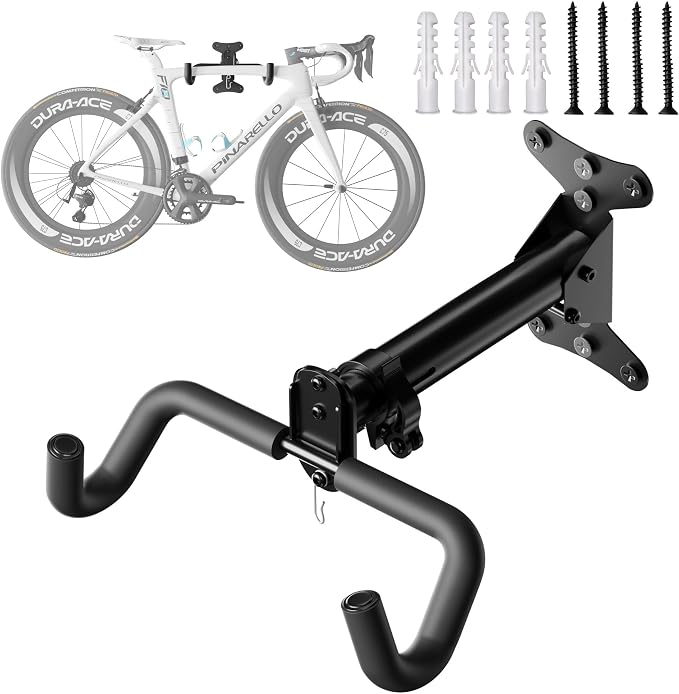 Bicycle Wall Mount Bike Rack Garage Wall Mount Bike Hooks Garage Bike Storage Rack for Indoor Home Horizontal Bicycle Wall Hanger Heavy Duty Metal Bike Holder for Road Mountain Hybrid Bikes