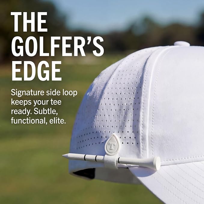 TOP-EX Performance Baseball Hat for Men Water Resistant Golf Cap Running Cooling Snapback Laser Perforated