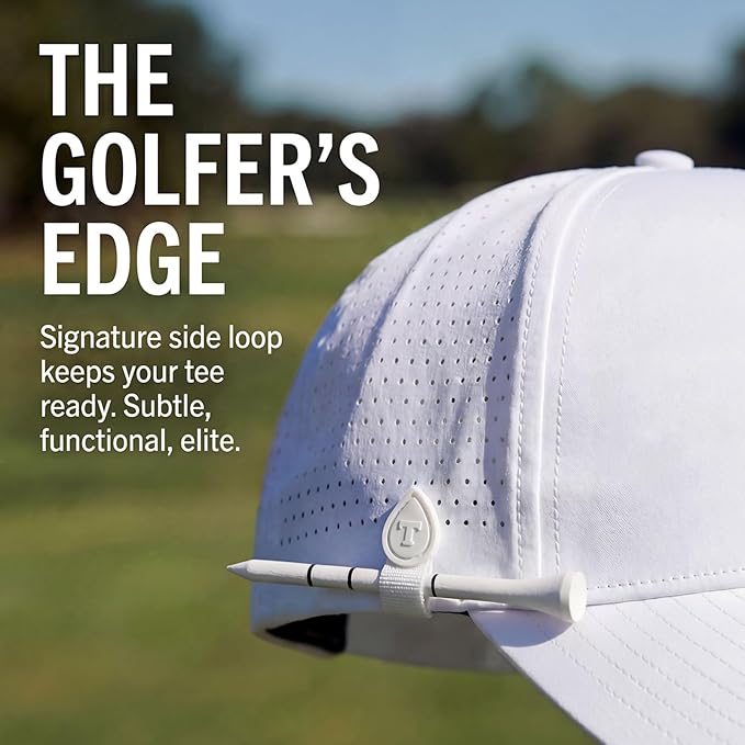 TOP-EX Performance Baseball Hat for Men Water Resistant Golf Cap Running Cooling Snapback Laser Perforated
