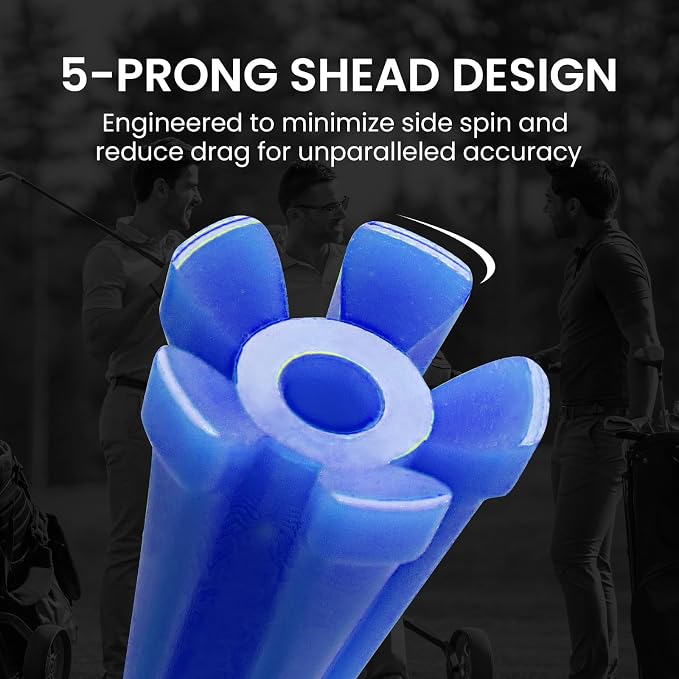 FINGER TEN Golf Tees Plastic Unbreakable Easy to Find Bulk Value 200/500/1000 Count, 2 3/4 3 1/4 Inch Tee Driving Range Reduce Friction, Green Red White USA Flag Practice