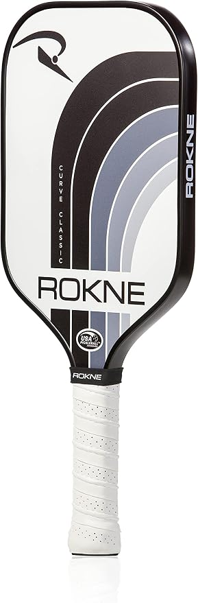 ROKNE Curve Classic Pickleball Paddle | USAPA Approved Fiberglass Pickleball Paddles | Precision Engineering & Comfort | ProGrit Texture for Max Spin & Power | Paddle