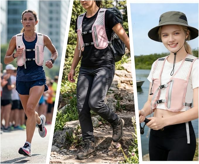 Running Vest for Women Men Hydration Backpack with 500ml Soft Flask Lightweight Water Pack