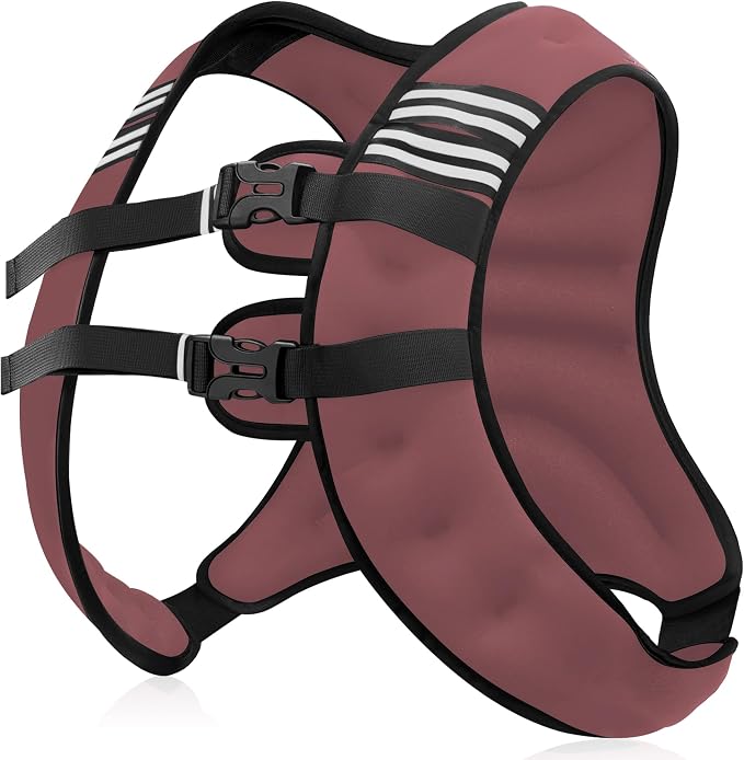 NATURELUX Weighted Vest Men or Women - 5/10/15/20/25/30lbs Weights with Reflective Stripe, Weighted Vest for Workout Equipment for Strength Training Running - Walking Weight Loss