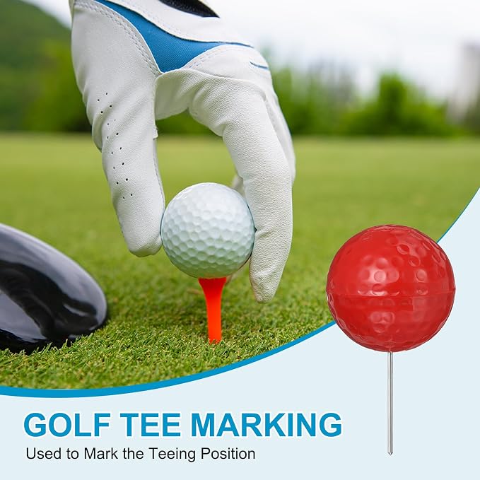 Golf Tee Markers, Plastic Position Ball Markers, Golf Ball Marker-Fitting for (Driving Range Boundary Markings/Area Markings)