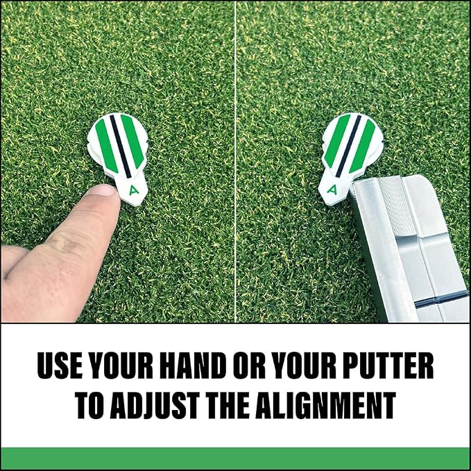 Putting Alignment Aid Tool - Golf Ball Marker - Rotate to Aim - Golf Gift Accessory for Men & Women Golfers - USGA Compliant