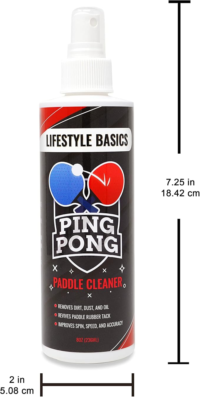Lifestyle Basics Ping Pong Paddle Cleaner - Rubber & Wood Cleaner for Table Tennis Rackets - 3 Pack Microfiber Cleaning Cloths - Non-Abrasive, Reusable, Washable