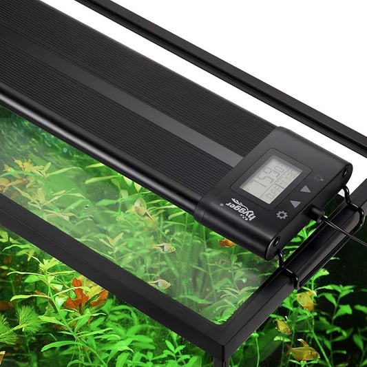 hygger Auto On Off LED Aquarium Light 18-24 Inches Dimmable 7 Colors Full Spectrum Fish Tank Light Fixture for Freshwater Planted Tank Build in Timer Daylight Moonlight & DIY Modes