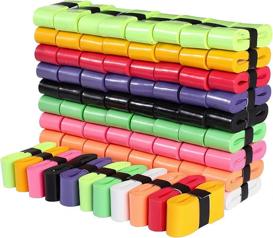 Pangda 100 Pieces Tennis Badminton Racket Overgrips Bulk Tennis Racket Grip Tape for Anti-Slip and Absorbent Grip