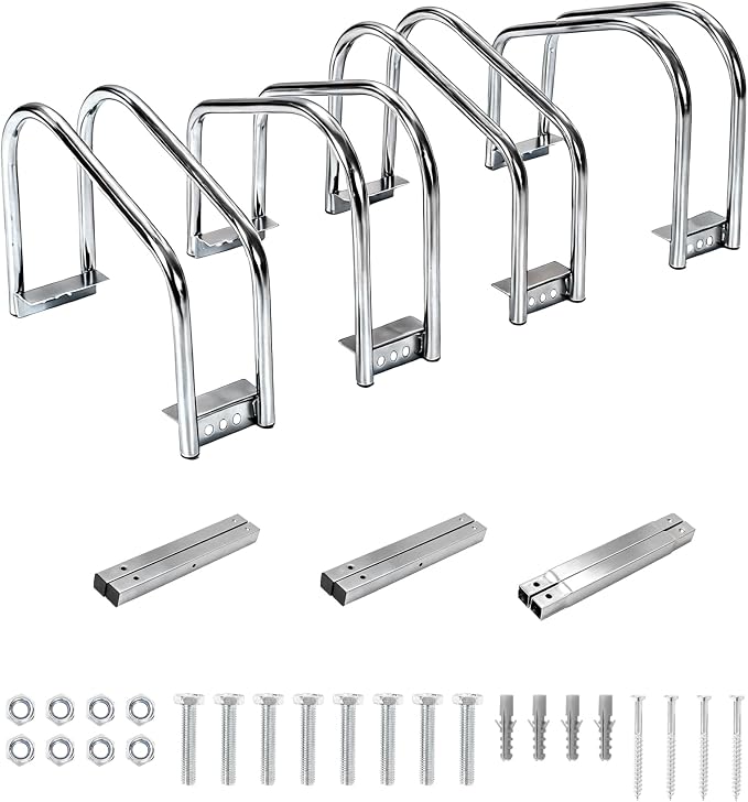 Freestanding Bike Floor Stand, Heavy Duty Bicycle Parking Rack for Garage Home Indoor Outdoor, Bike Storage Organizer Fits 22-28 Inch Wheels & 2.2 Inch Tire Width
