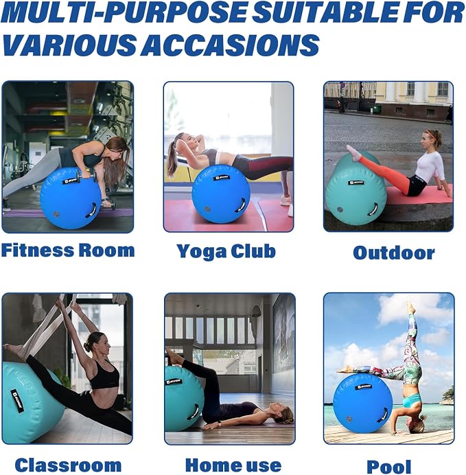 AKSPORT Air Roller Gymnastics Air Barrel for Backbends and Back Handsprings Exercise Training with Electric Air Pump for Home Use/Yoga/Cheerleading/Tumbling/Back Walkovers