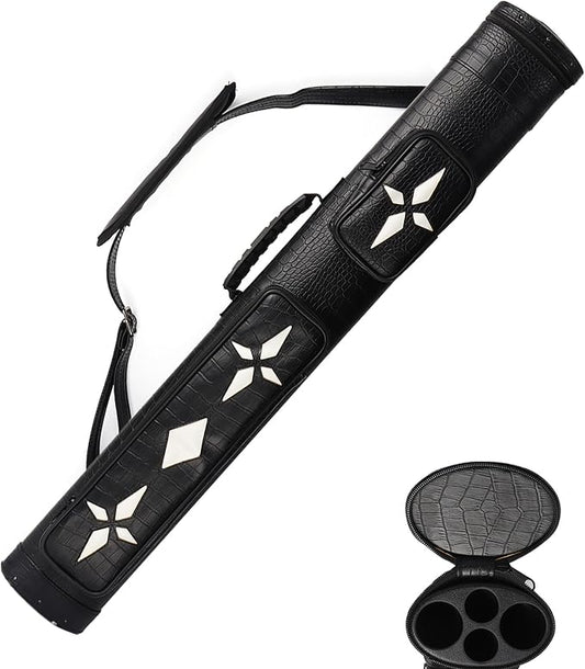 GSE Games & Sports Expert 2x2 Deluxe Hard Billiard Pool Cue Stick Carrying Case, Billiard Cue Case, Billiards Accessories (Several Colors Available)