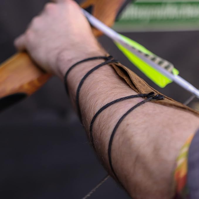 Ultimate Shatterproof Leather Arm Guard | USA Made | Adult Archery Arm Guard for Left & Right Hand