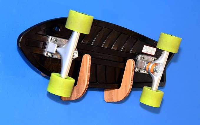 Grassracks Bamboo or Birch Wood Skateboard and Snowboard Storage Rack for Decks Only (No Trucks or Bindings) - The Lana`I Series (Between 1-5 Decks)