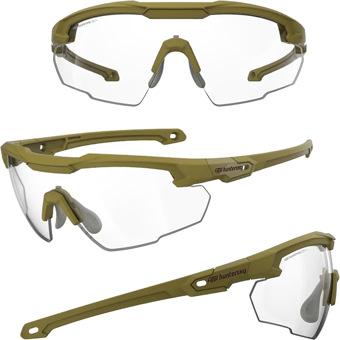 HTS HUNTERSKY Ballistic Tactical Shooting Glasses ANSI Z87+ UV400 Protective Eyewear