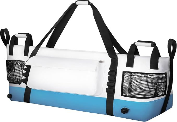 MORXPLOR Insulated Fish Cooler Kill Bag with Flat Bottom-26x18 31x14 40x16 50x18 60x20 70x25 Inches Waterproof Fishing tackle Kill Cooler Bag