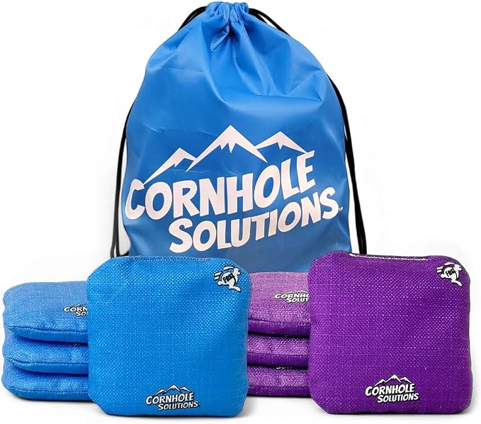Cornhole Solutions Cornhole Bags Set of 8 – Regulation Pro Style 6x6 – Resin Filled + Tote Bag