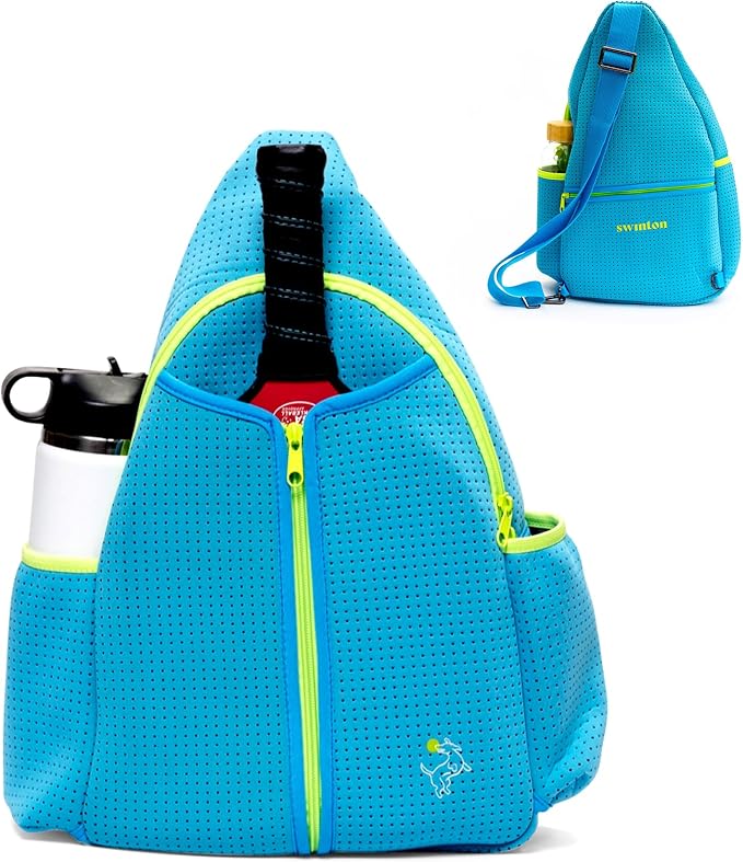 Swinton Pickleball Bag for Women and Men – Stylish Pickleball Backpack | Lightweight, Water-Resistant Pickleball Paddle Bag | Unisex Pickleball Bags with Space for Paddles, Balls & Accessories